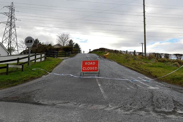Rossdowney Road at the junction of Ardlough Road has been closed to all traffic while Northern Ireland Fire & Rescue Service deal with a fire at residential premises . DER2110GS – 004