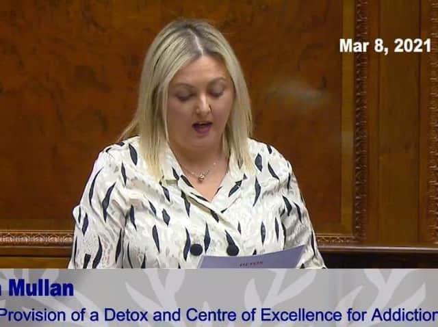 Karen Mullan in the Assembly this afternoon