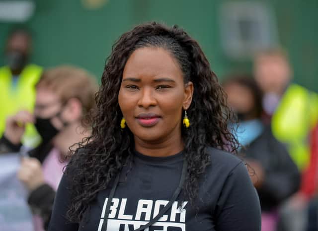 Lilian Seenoi-Barr, NWMF director of programmes, pictured at the North West Migrants Forum 5k Community Walk Towards Racial Equality held in St Columb’s Park last year. DER2030GS - 018
