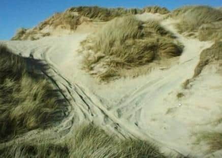 Damage to dunes on a Donegal beach. Picture: Donegal County Council.