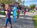 The superheroes on tour.