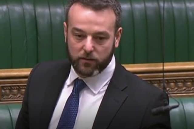 Colum Eastwood in the House of Commons today.