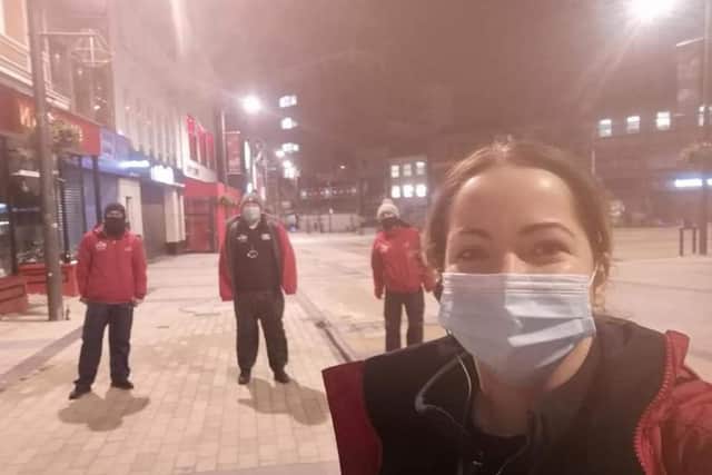 Aileen Mellon and the city centre On Street team.