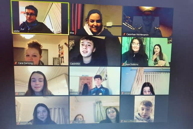 Culmore & Muff Youth Matters participants in a virtual meeting.
