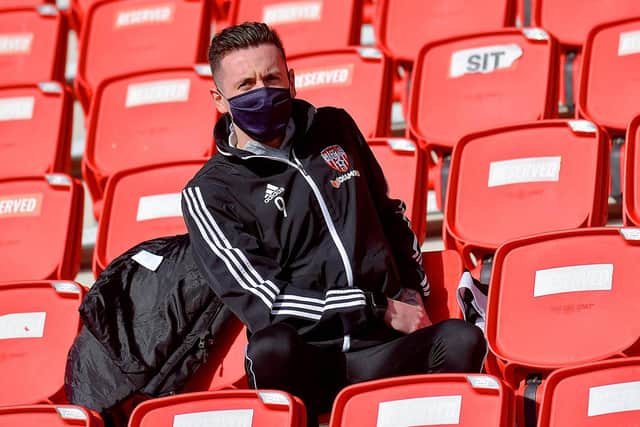The Masked Marvel . . . Declan Devine says he wouldn’t swap David Parkhouse for any striker in the League of Ireland.