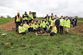 The students from Foyle College Aviation Team at a previous dig site. none