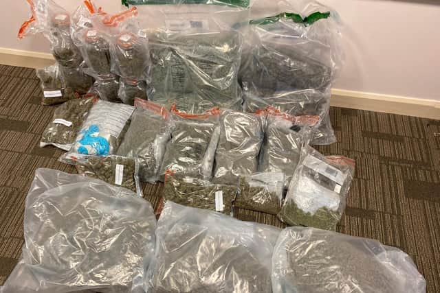 £150,000 of class B drugs were seized.