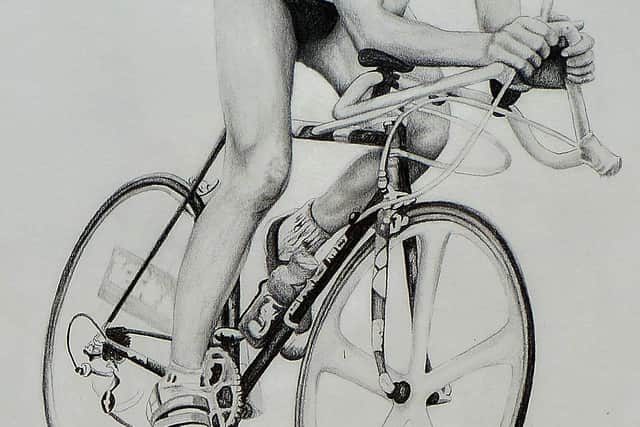 A sketch of the late Colm Quigley father of triathlon Danny Quigley. DER2110GS – 006