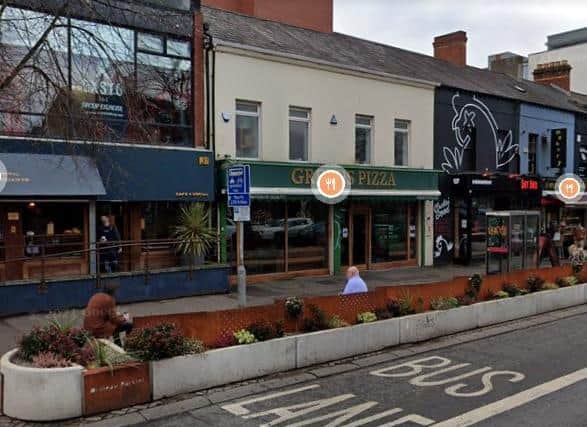 A parklet on the Ormeau Road in Belfast. Plans are afoot to develop outdoor mini-parks and green areas in Bishop Street.