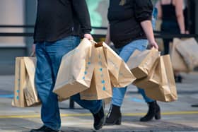Shoppers leaving Primark