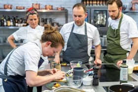 Roberta, Amy, Stuart and Scott work their magic in the kitchen