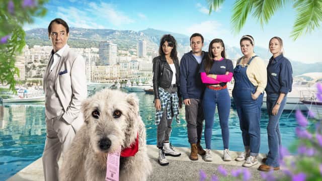 Frank, Duke, Roxy, Jake, Keeley, Gemma and Colette