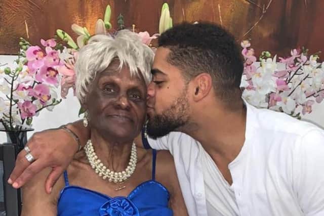 Kaleem Simon pictured with his late granny Mary Philip.