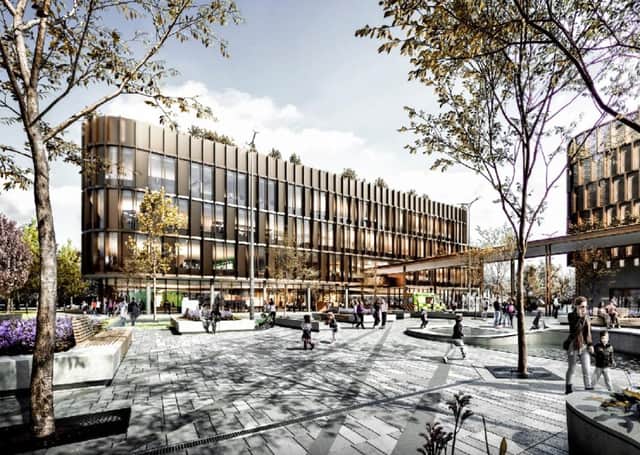 Early artist impressions of the proposed Cityside Health and Care Centre at Fort George.