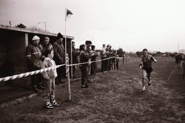 Bobby Farren on his way to one of his six successive Ulster Cross Country titles, this time in 1996 at Templemore Sports Complex in Derry.
