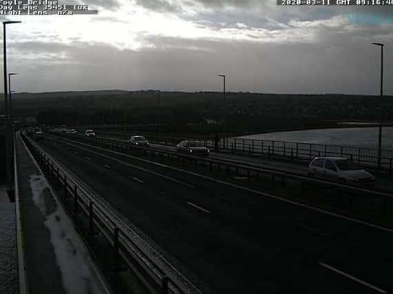 The Foyle Bridge this morning.