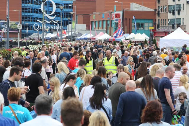 Foyle Maritime Festival 2018. Crowds on Derry Quay. The 2020 festival is now under review. (PIcture Lorcan Doherty)