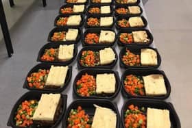 Studio 2 volunteer Gemma with some of the meals being prepared this week.