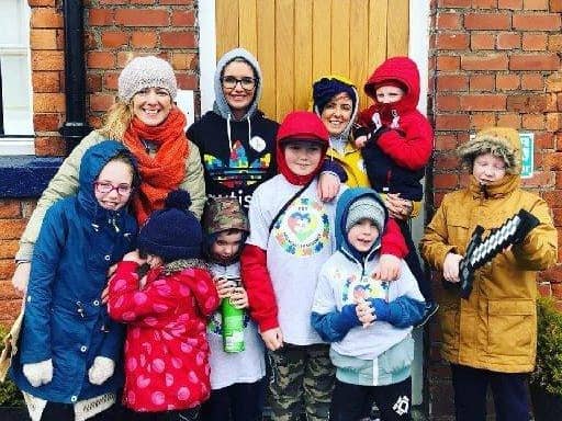 Families supported by Circle of Support at an event in Ebrington Square