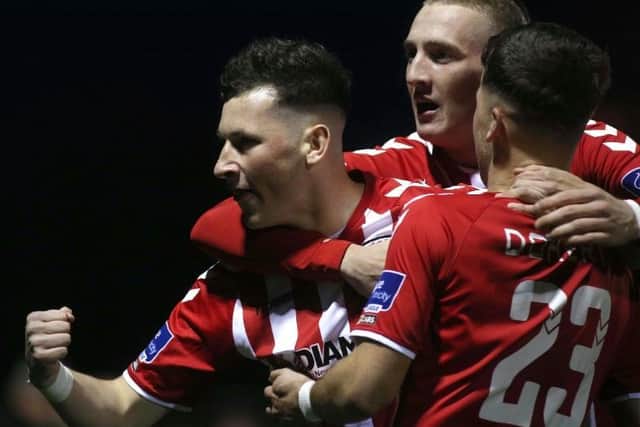Conor McDermott and Ben Doherty, pictured with Ronan Curtis, during their Derry City days, have both done the challenge.