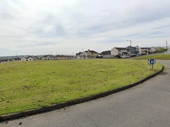 The roundabout at Creggan Heights.