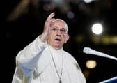 Pope Francis speaking at Croke Park in Dublin, during the Festival of Families event, as part of his visit to Ireland. PRESS ASSOCIATION Photo. Picture date: Saturday August 25, 2018. See PA story IRISH Pope. Photo credit should read: WMOF18/Maxwell Photography/PA Wire