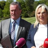 Conor Murphy with Sinn Fin vice-president Michelle O'Neill.