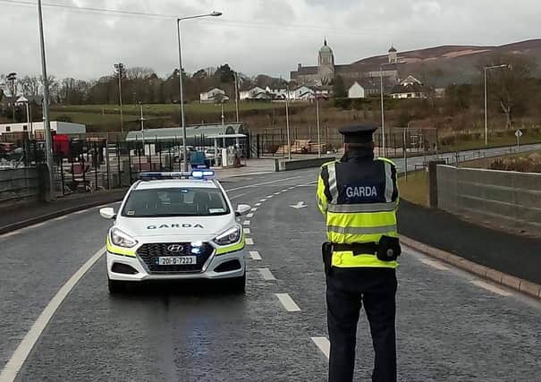 Gardai operating a recent checkpoint in Inishowen.