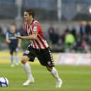 Stephen McLaughlin in action during Derry City's 2012 FAI Cup win over St Patrick's Athletic.