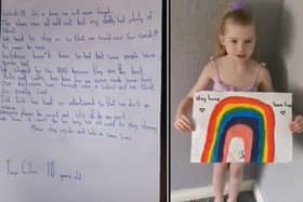 Faye Collins pictured as she read out her poem of hope.