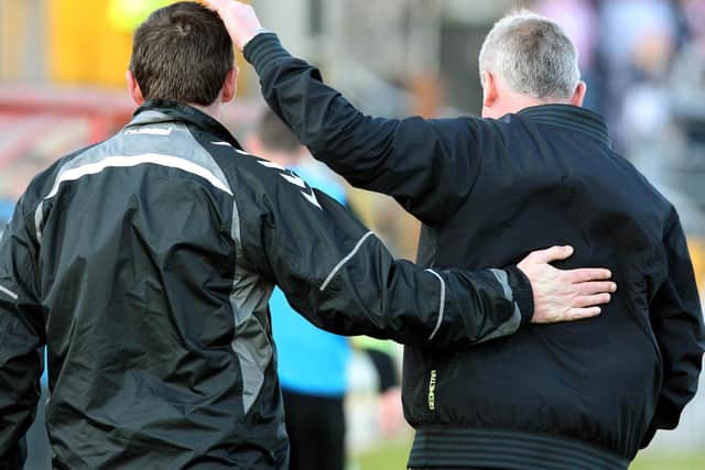 MENTOR . . .  Declan Devine admits he's learned a lot from his mentor and former boss, Stephen Kenny.