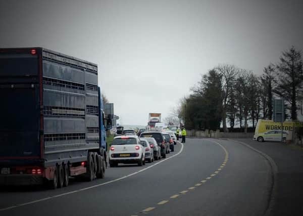 A recent checkpoint at Bridgend.