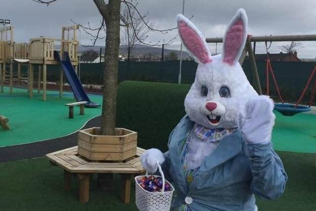 The Easter Bunny has been visiting children across Galliagh.