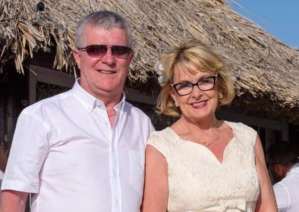 Donal Bradley and his wife Denise, pictured before he became ill.