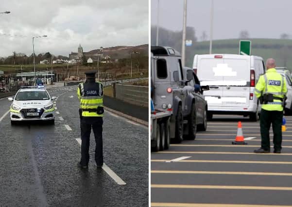 Police on both sides of the border have been conducting patrols (file pics - PSNI pic Stephen McAuley/ McAuley Media).