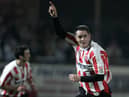 Gary Beckett celebrates after scoring against Linfield in the Setanta Cup.