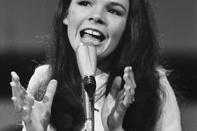 Dana pictured performing at the Eurovision Song Contest in Amsterdam in 1970.