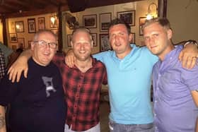 Patrick McManus (on left) with his sons, Kevin, Stephen and Adrian.
