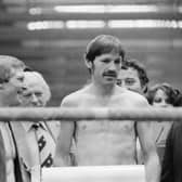 WBC world lightweight champion, Jim Watt and Derry's Charlie Nash pictured ahead of their world title fight at the Kelvin Hall, Glasgow in March 1980.