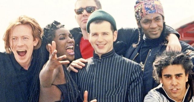 Back in the day... Peter Cunnah (centre) and the D:Ream crew.
