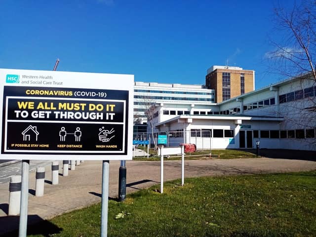 A Covid-19 testing centre is located at Altnagelvin Hospital in Derry.