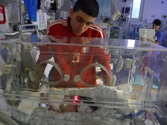 Justin Morrow pictured with his daughter, Grace who was born in the Neo-Natal Intensive Care United in Altnagelvin.