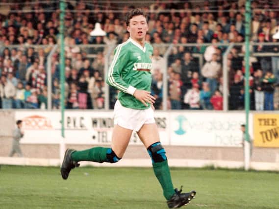 Two times League of Ireland championship winner, Liam Coyle pictured in action during his testimonial on May 8th 1990.