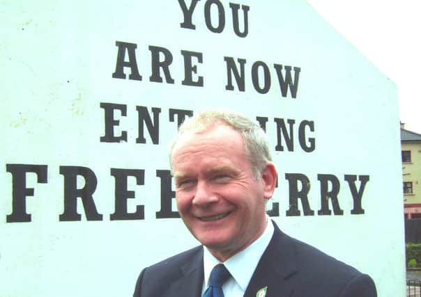 Martin McGuinness at Free Derry Corner back in 2009. (1004MMmcguinness)