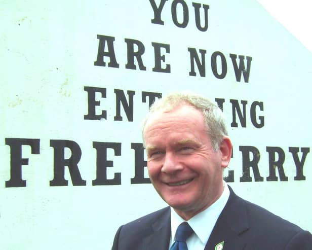 Martin McGuinness at Free Derry Corner back in 2009. (1004MMmcguinness)