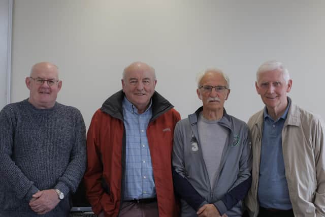 Derry City's famous 'Gang of Four' from left to right: Eamonn McLaughlin, Eddie Mahon, Tony O'Doherty and Terry Harkin.
