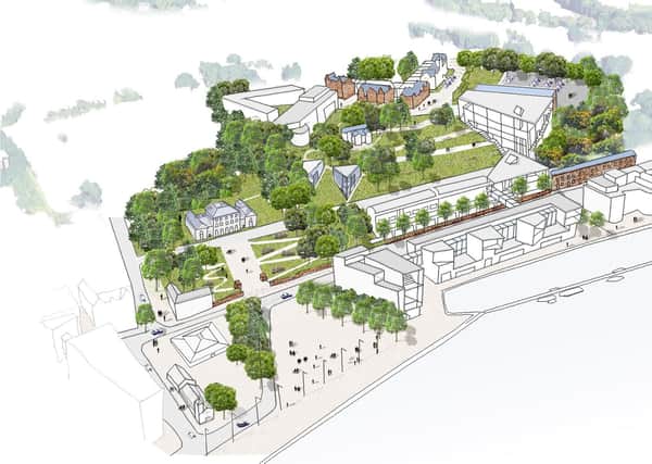 The Medical School and other new Magee infrastructure is expected to be located along the Foyle in years to come. (Image: Ulster University)