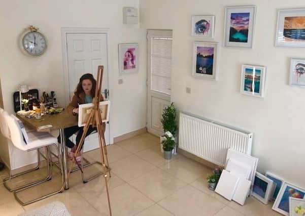 Alex Patterson during the sponsored painting marathon.