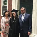 Declan Mulholland, with wife Siobhan and daughter Niamh on her graduation from Harvard.