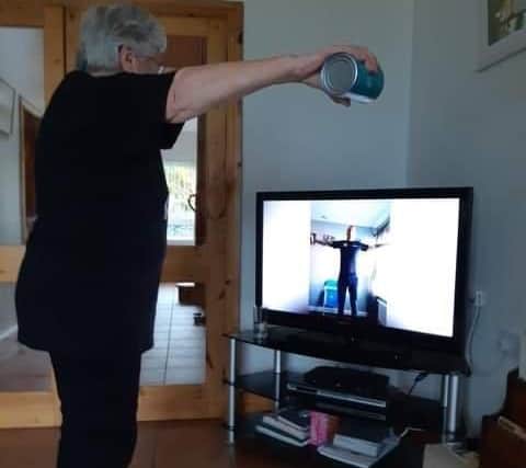 Rosa Gallagher is a regular at the virtual exercise classes